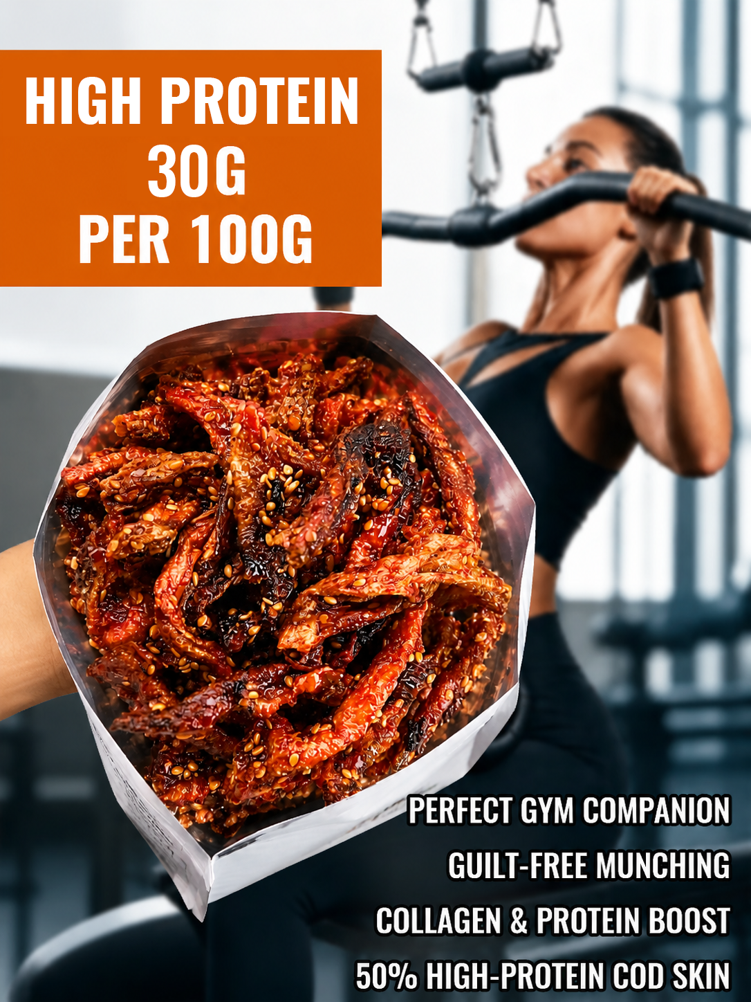 🌶️Premium Crispy Spicy Cod Skin Snack | Crunchy Seafood Chips-XDD