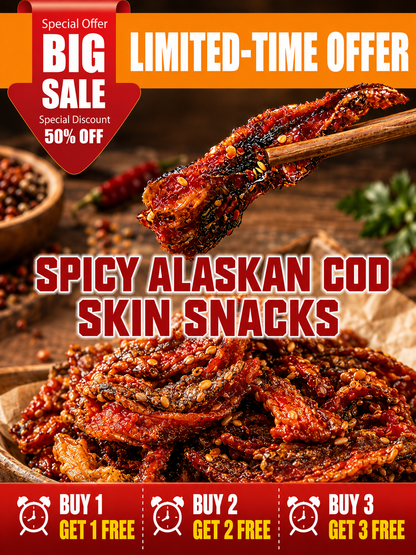🌶️Premium Crispy Spicy Cod Skin Snack | Crunchy Seafood Chips-XDD
