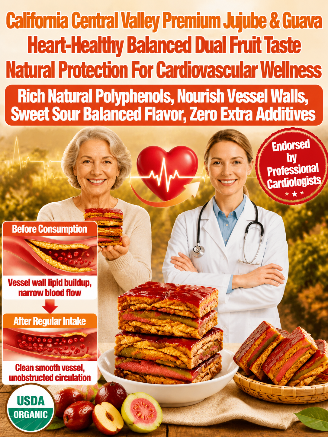 🔴Sweet & Sour Jujube Guava Sandwich Snacks  Soft Chewy Natural Dried Fruit Treat